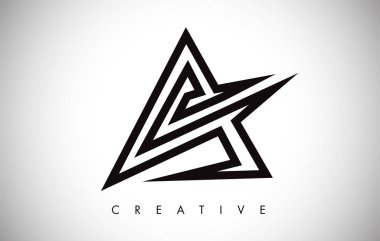 Bir Mektup Modern Trendy Tasarım Logosu. Modlu A Simge Logosu Harfi