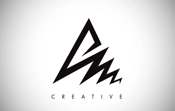 A Letter Modern Trendy Design Logo. Lettera A Icona logo con modalità — Vettoriale Stock