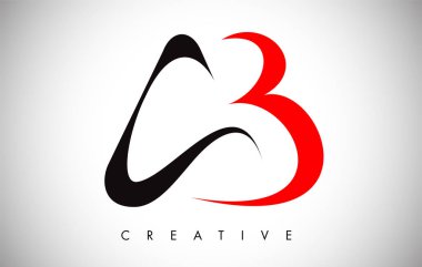 Ab swoosh Mektup Modern Trendy Tasarım Logosu. Harf Ab Simge Logosu 
