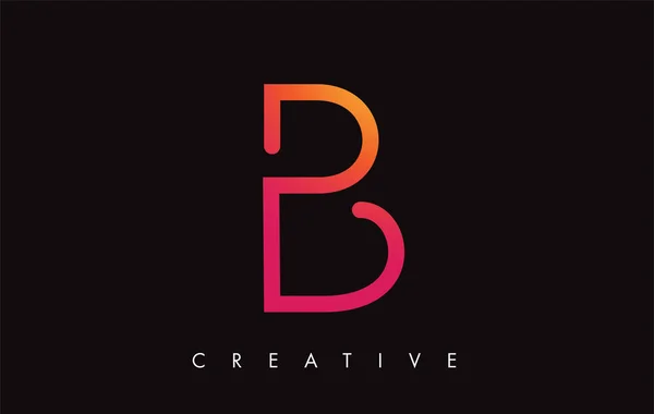 B list nowoczesny modny design logo. Litera B ikona logo z trybem — Wektor stockowy