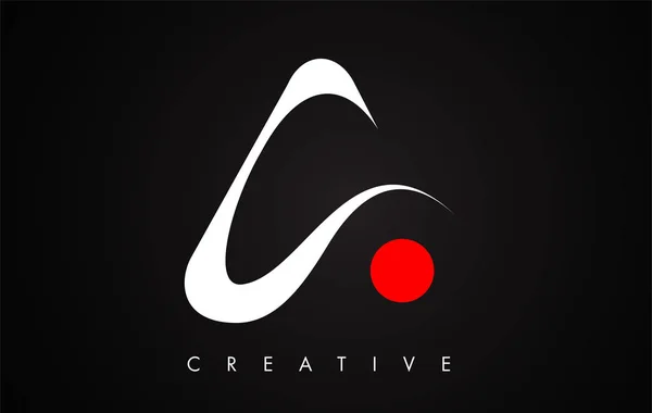 Logotipo de diseño rojo y negro. Letra A Icono Logo con Modo — Vector de stock