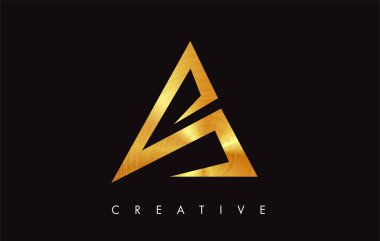 Altın Altın Mektup Modern Trendy Tasarım Logosu. Mektup A Simge Lo