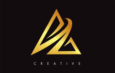 Altın Altın Mektup Modern Trendy Tasarım Logosu. Mektup A Simge Lo