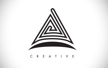 Bir Mektup Modern Trendy Tasarım Logosu. Modlu A Simge Logosu Harfi
