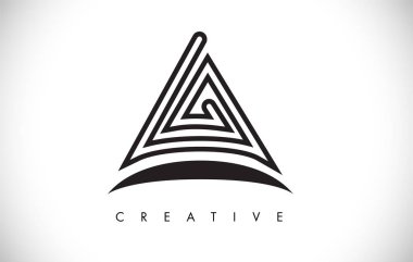 Bir Mektup Modern Trendy Tasarım Logosu. Modlu A Simge Logosu Harfi