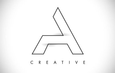 Bir Mektup Modern Trendy Tasarım Logosu. Modlu A Simge Logosu Harfi