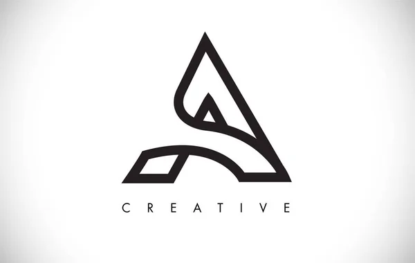 A Letter Modern Trendy Design Logo. Lettera A Icona logo con modalità — Vettoriale Stock