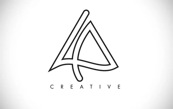 Een brief moderne trendy design logo. Letter A Icon logo met modus — Stockvector