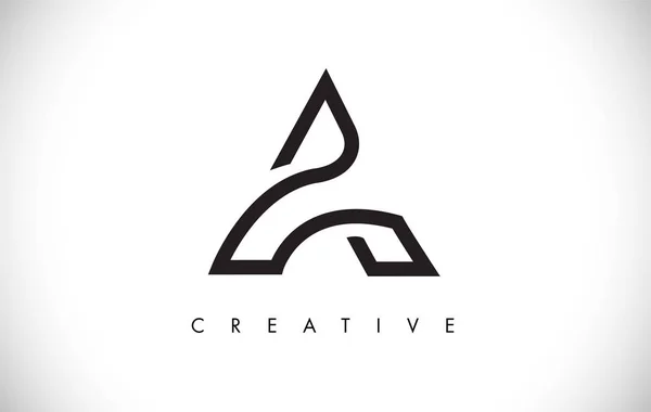 Ein Buchstabe modernes trendiges Design-Logo. Buchstabe ein Symbol-Logo mit Modus — Stockvektor