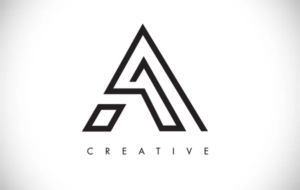 A Letter Modern Trendy Design Logo. Lettre A Logo icône avec mode — Image vectorielle