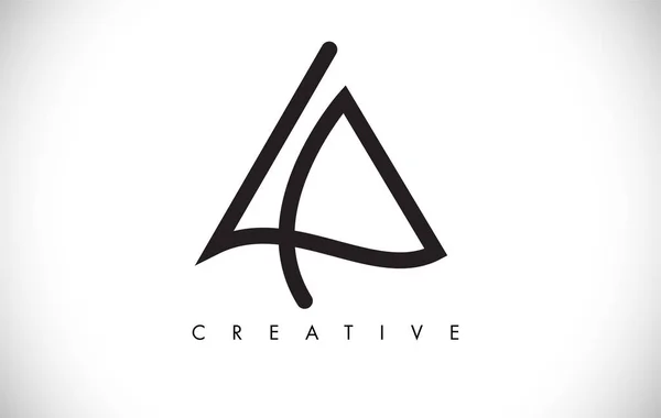 Una carta de diseño moderno logotipo de moda. Letra A Icono Logo con Modo — Vector de stock