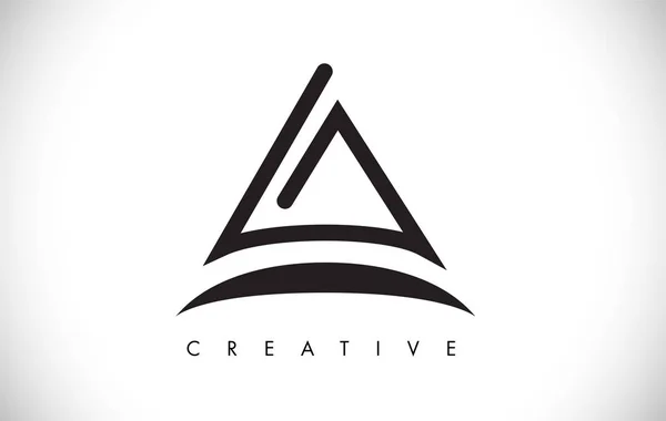 편지 현대 트렌디 한 디자인 로고. 모드가 있는 문자 아이콘 로고 — 스톡 벡터