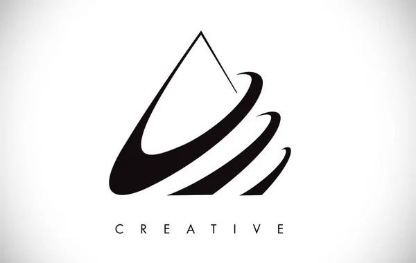 A Letter modern trendi design logo. Betű egy ikon jel-val mód — Stock Vector