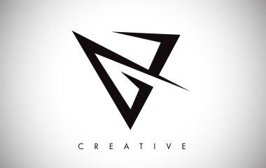 V Harfi Modern Trendy Tasarım Logosu. Modlu V Harfi Simge Logosu