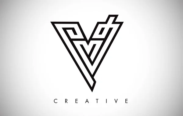 V Carta moderna moda Design Logo. Logotipo do ícone da letra V com modo —  Vetores de Stock