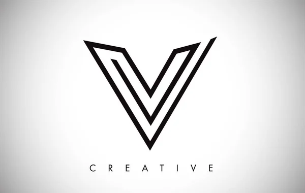 V Letter modern trendi design logo. Betű V ikon jel-val mód — Stock Vector