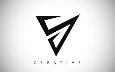 V Logo Mektubu. Monogramlı Yaratıcı V Harfi Logo Simge Tasarımı 