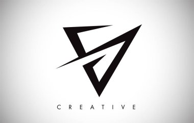 V Logo Mektubu. Monogramlı Yaratıcı V Harfi Logo Simge Tasarımı 