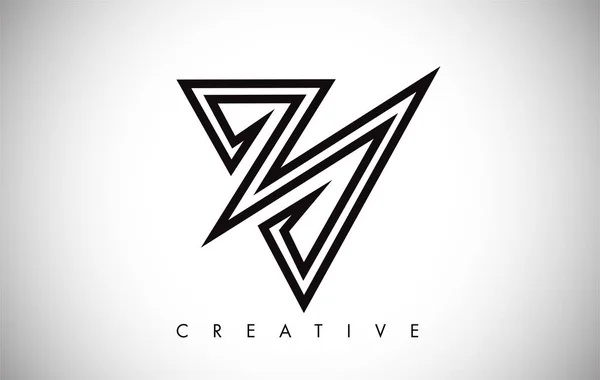 V logo list. Creative V Letter logo ikona projekt z Monogram — Wektor stockowy