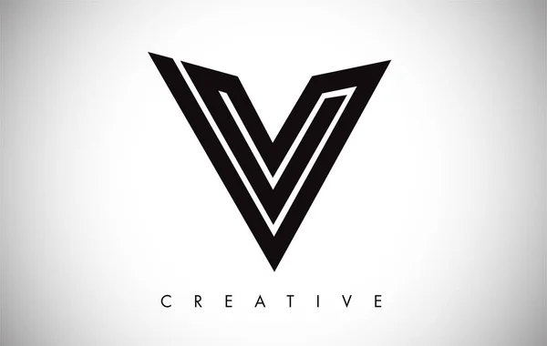 V logo Letter. Creative V levél logo Icon design Monogram — Stock Vector