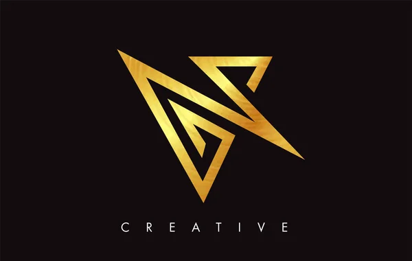 Gouden Letter Logo Ontwerp Letter Logo Pictogram Met Gouden Textuur — Stockvector