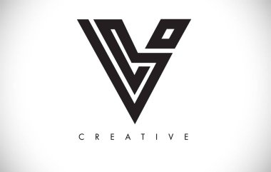V Harfi Modern Trendy Tasarım Logosu. Modlu V Harfi Simge Logosu