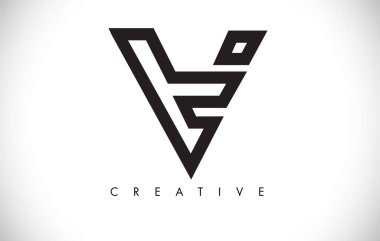 V Harfi Modern Trendy Tasarım Logosu. Modlu V Harfi Simge Logosu