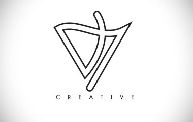 V Harfi Modern Trendy Tasarım Logosu. Modlu V Harfi Simge Logosu