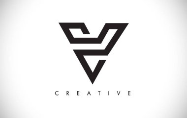 V Harfi Modern Trendy Tasarım Logosu. Modlu V Harfi Simge Logosu