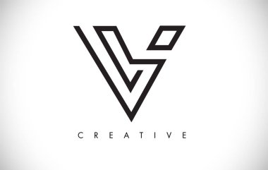 V Harfi Modern Trendy Tasarım Logosu. Modlu V Harfi Simge Logosu