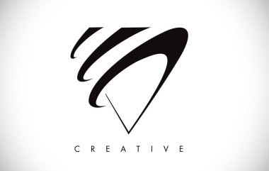 V Harfi Modern Trendy Tasarım Logosu. Modlu V Harfi Simge Logosu