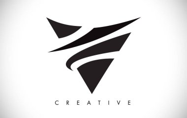 V Harfi Modern Trendy Tasarım Logosu. Modlu V Harfi Simge Logosu