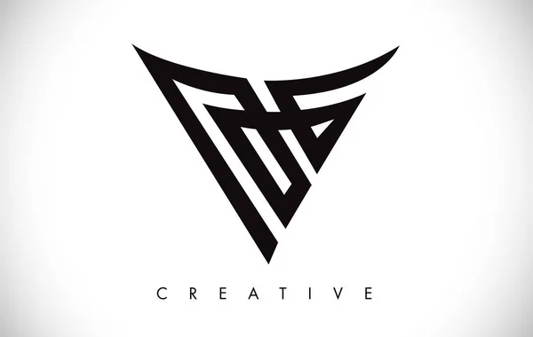V brief moderne trendy design logo. Letter V-pictogram logo met modus — Stockvector