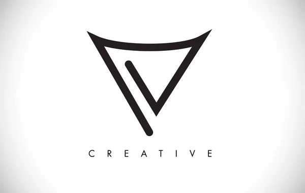 V Carta moderna moda Design Logo. Logotipo do ícone da letra V com modo — Vetor de Stock