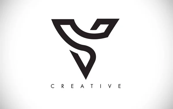 V 편지 현대 트렌디 한 디자인 로고. 모드가 있는 문자 V 아이콘 로고 — 스톡 벡터