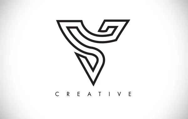 V Lettre moderne design tendance logo. Lettre V Logo icône avec mode — Image vectorielle