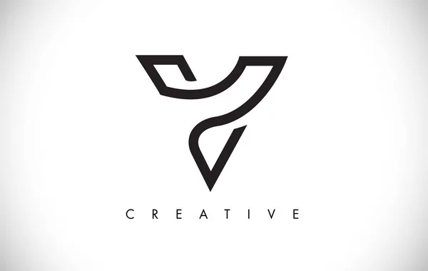 V-Buchstabe modernes trendiges Design-Logo. Buchstabe v Symbol Logo mit Modus — Stockvektor