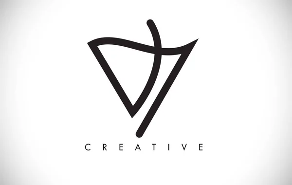 Logotipo de diseño moderno de V Letter. Letra V Icono Logo con Modo — Vector de stock