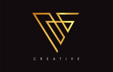 V Golden Letter Modern Trendy Tasarım Logosu. V Harfi Simge Logo wi