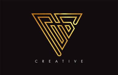 V Golden Letter Modern Trendy Tasarım Logosu. V Harfi Simge Logo wi