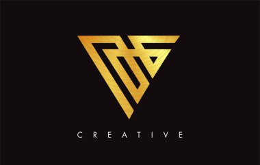 V Golden Letter Modern Trendy Tasarım Logosu. V Harfi Simge Logo wi