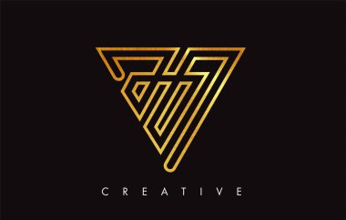 V Golden Letter Modern Trendy Tasarım Logosu. V Harfi Simge Logo wi