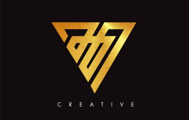 V Golden Letter Modern Trendy Tasarım Logosu. V Harfi Simge Logo wi