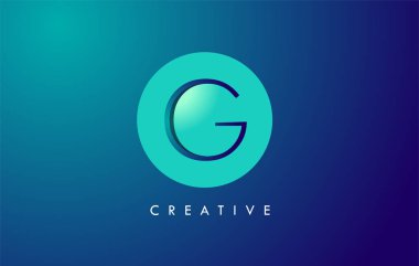 G Harfi Logo Simgesi Tasarımı Kağıt Kesiği Yaratıcı Görünüm Vektörü II