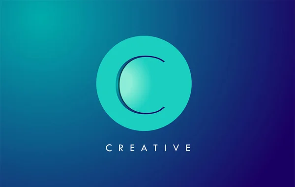 C Letter Logo Σχεδιασμός εικονιδίων με χαρτί κοπεί δημιουργικό βλέμμα διάνυσμα ΙΙ — Διανυσματικό Αρχείο