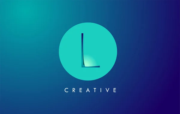 Дизайн логотипа буквы L с вырезанной бумагой Creative Look Vector Il — стоковый вектор