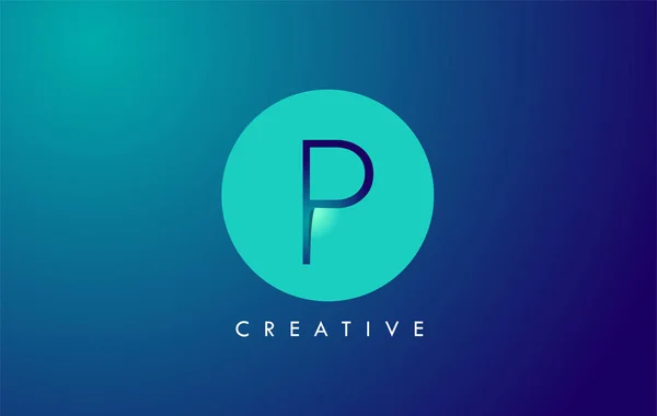 P Brief Logo-Symbol-Design mit Papier geschnitten kreativen Look Vektor il — Stockvektor