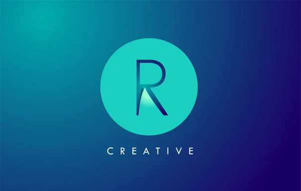 Diseño de icono de logotipo de letra R con corte de papel Vector de aspecto creativo Il — Vector de stock