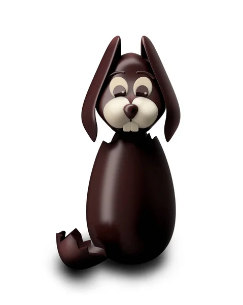 Funny Easter Bunny Chocolate Eggs — Stock Photo, Image