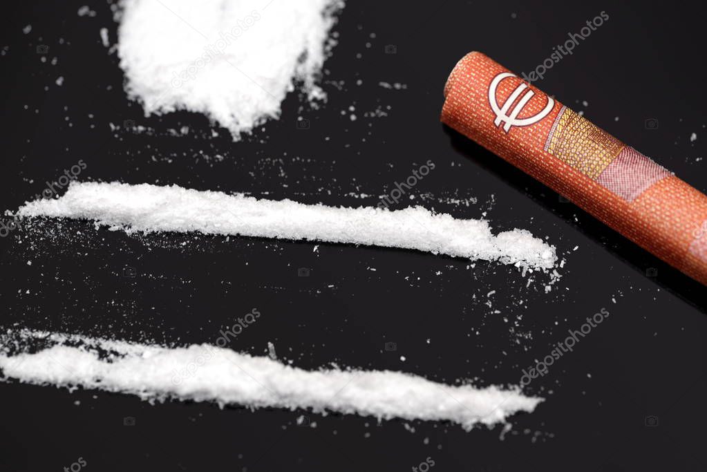 cocaine on table during party